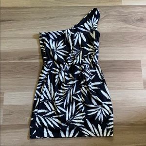 One strap palm tree dress